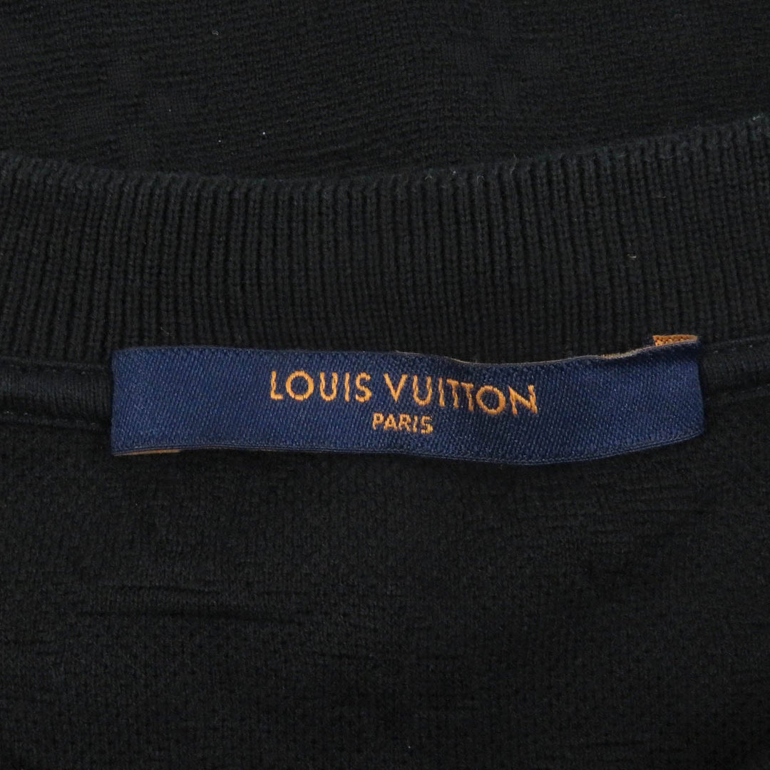 LOUIS VUITTON Short sleeve T-shirt Main: 100% cotton black mens XL Used Authentic