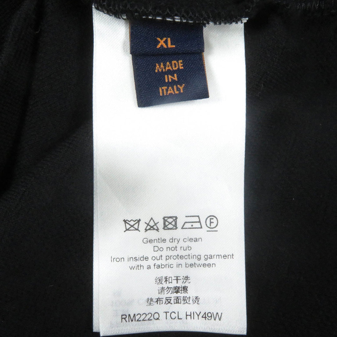 LOUIS VUITTON Short sleeve T-shirt Main: 100% cotton black mens XL Used Authentic