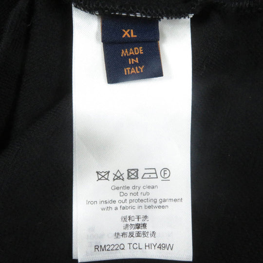 LOUIS VUITTON Short sleeve T-shirt Main: 100% cotton black mens XL Used Authentic