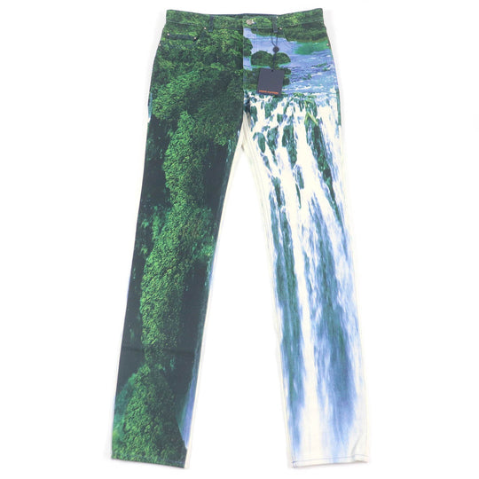 LOUIS VUITTON Pants 1A9STJ Main: 100% cotton, part: cowhide multicolor mens 31 Used Authentic