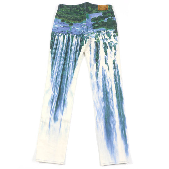 LOUIS VUITTON Pants 1A9STJ Main: 100% cotton, part: cowhide multicolor mens 31 Used Authentic
