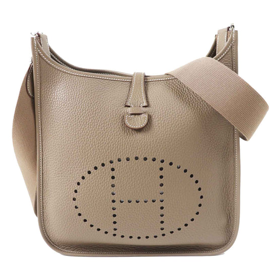 HERMES Shoulder Bag Taurillon Clemence Etope Evelyn 3PM