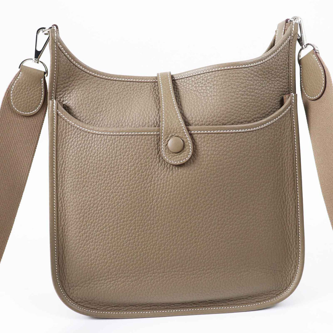 HERMES Shoulder Bag Taurillon Clemence Etope Evelyn 3PM