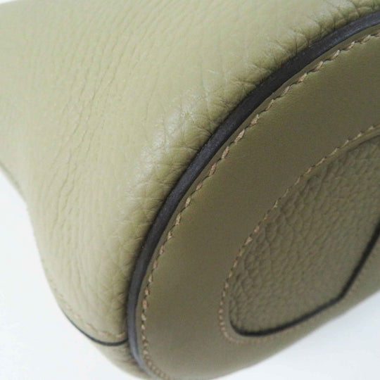 HERMES Handbag Main: Taurillon Clemence, Part: Swift beige marfa in the loop 18 Women Used Authentic