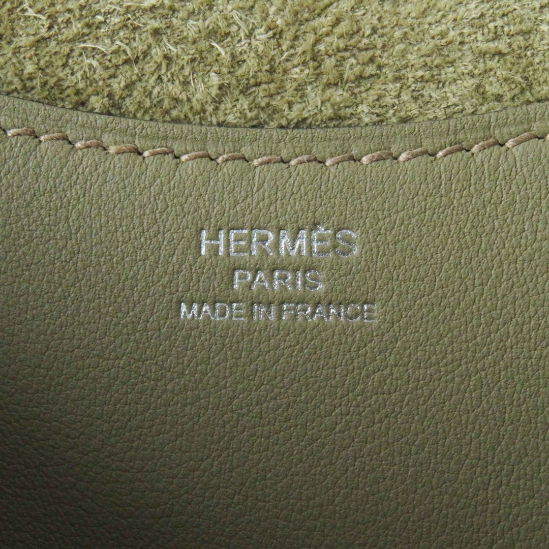 HERMES Handbag Main: Taurillon Clemence, Part: Swift beige marfa in the loop 18 Women Used Authentic