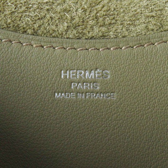 HERMES Handbag Main: Taurillon Clemence, Part: Swift beige marfa in the loop 18 Women Used Authentic