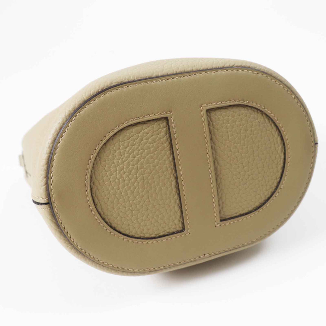 HERMES Handbag Main: Taurillon Clemence, Part: Swift beige marfa in the loop 18 Women Used Authentic