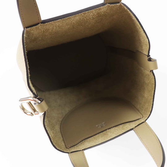 HERMES Handbag Main: Taurillon Clemence, Part: Swift beige marfa in the loop 18 Women Used Authentic