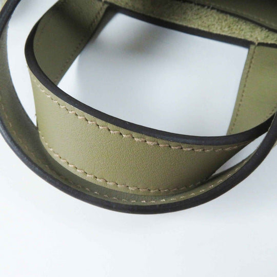 HERMES Handbag Main: Taurillon Clemence, Part: Swift beige marfa in the loop 18 Women Used Authentic