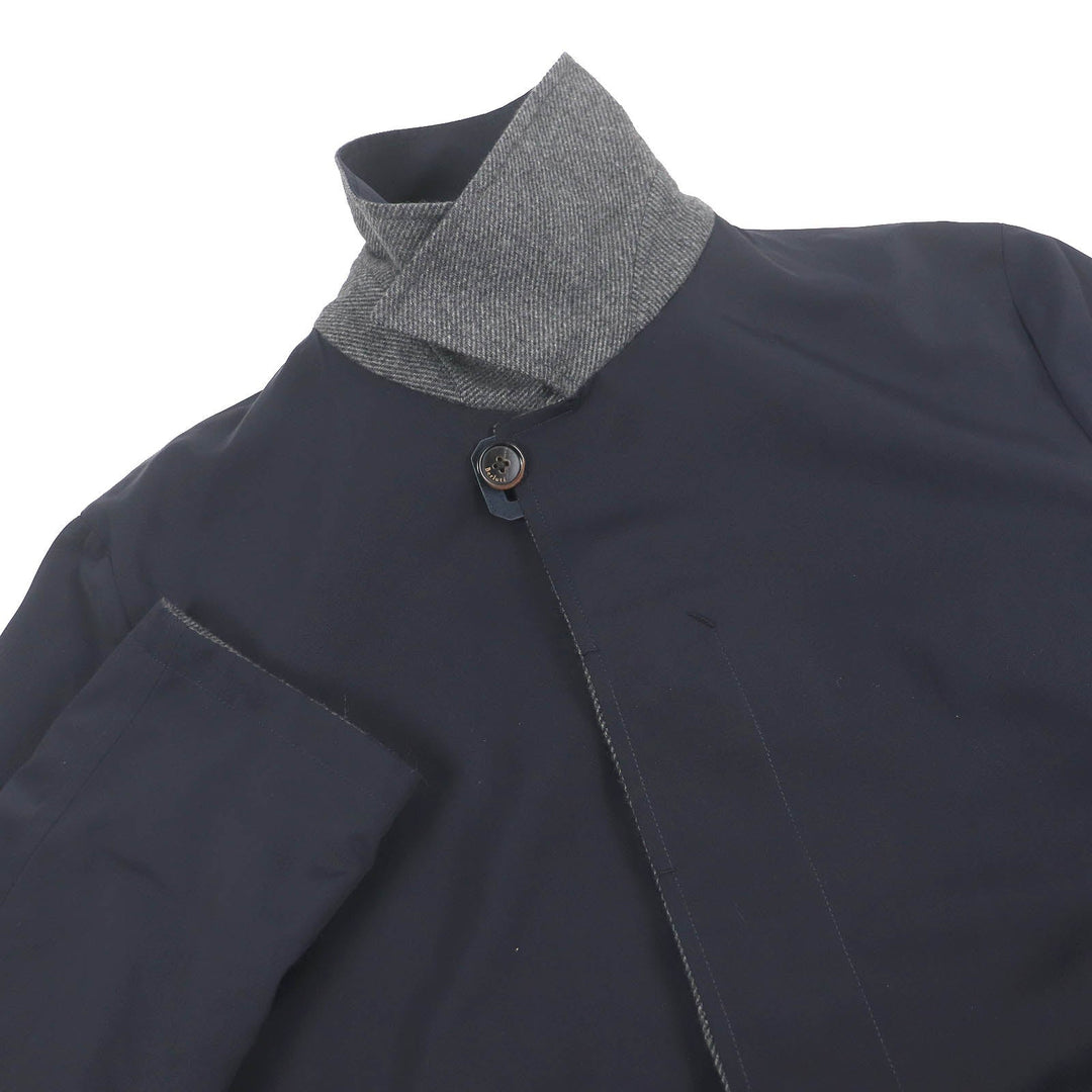 Berluti Stainless collar coat Outer: 100% cashmere, Lining: 100% polyester Navy gray mens 52 Used Authentic