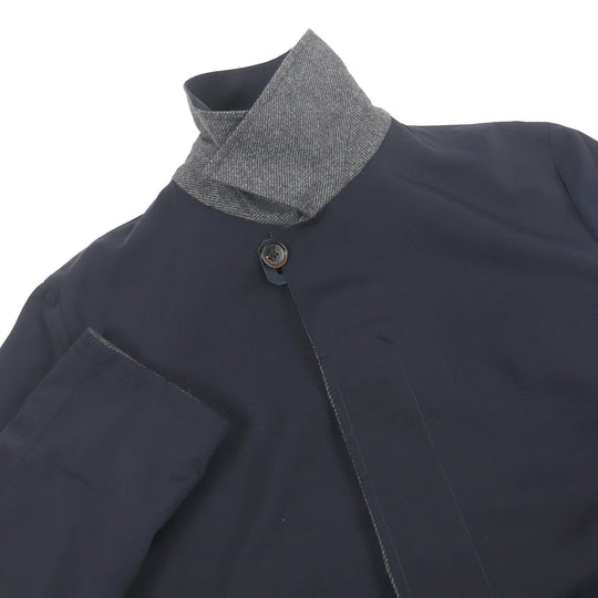 Berluti Stainless collar coat Outer: 100% cashmere, Lining: 100% polyester Navy gray mens 52 Used Authentic