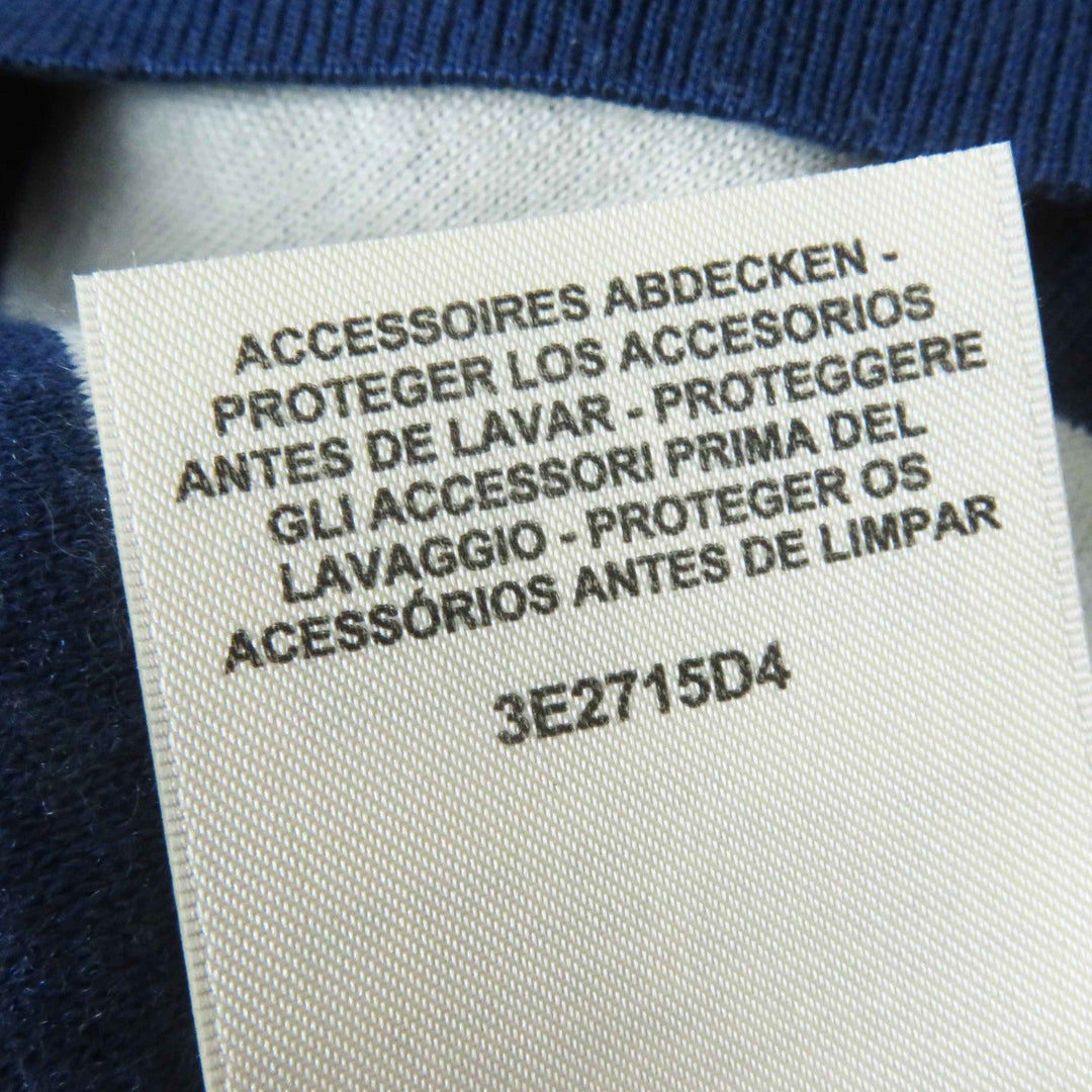 HERMES cardigan 3E2715D4 Outer material: 48% cashmere, Outer material: 48% silk, Outer material: 3% nylon, Outer material: 1% polyurethane, Part: 50% cashmere Blue Ivory Red Women 34 Used Authentic
