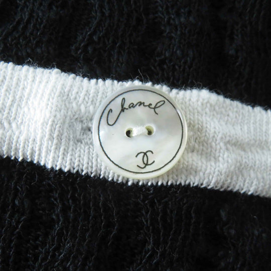 CHANEL one piece P72078 Outer: 100% cotton, part: 80% cotton, part: 16% polyamide, part: 4% elastane, part: 100% silk Black White Women 36 Used Authentic