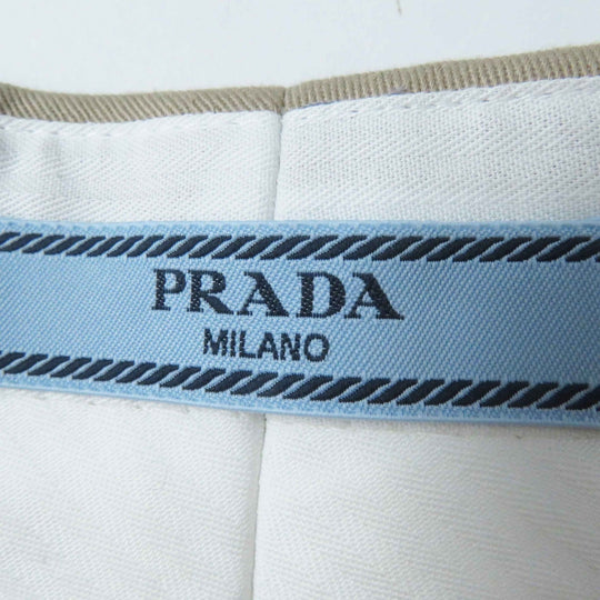 PRADA Shorts P285GK Main: 97% cotton, Main: 3% elastane, Leather part: calf leather, Part: 100% cotton, Lining: 100% cupra beige Women 36 Used Authentic