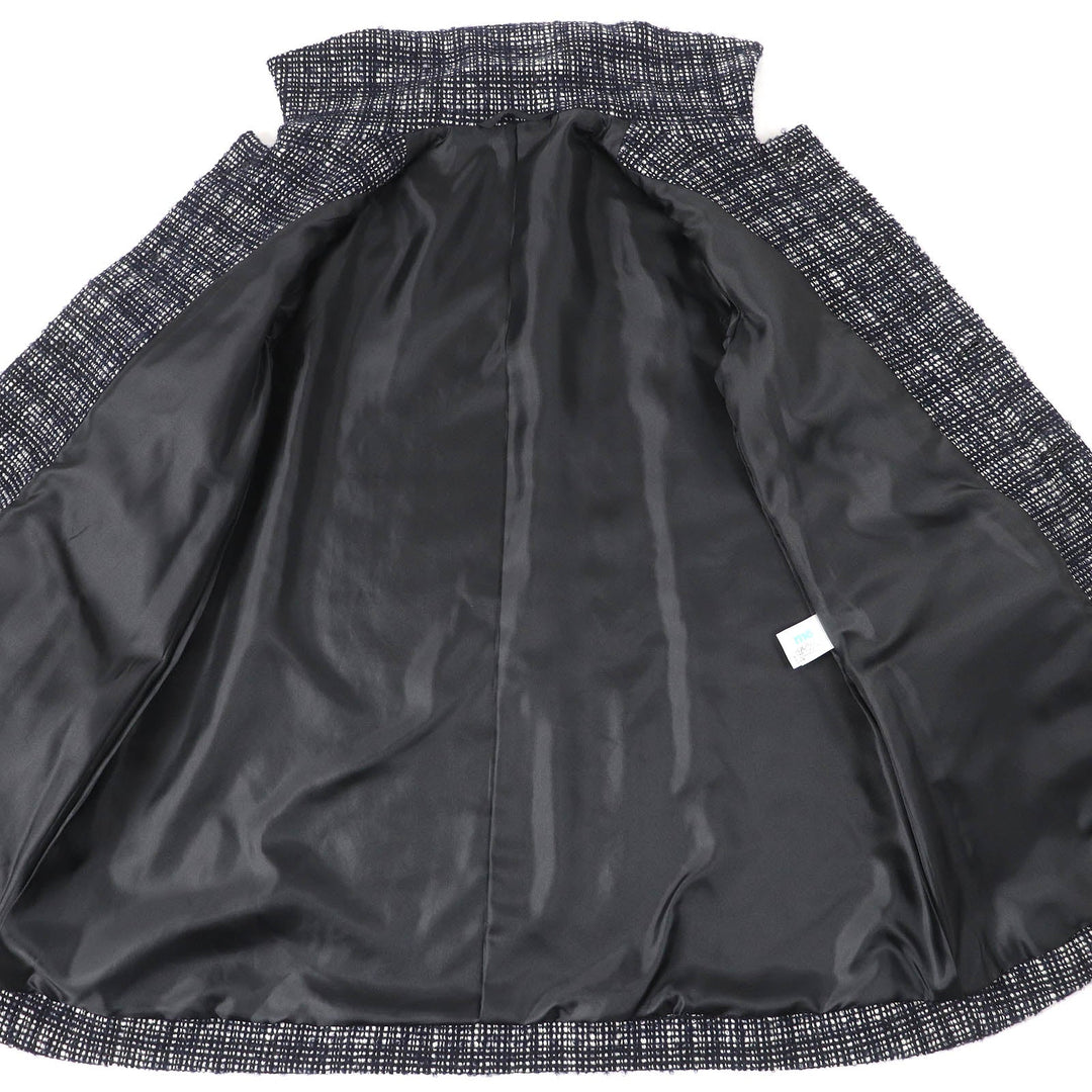 me ISSEY MIYAKE Jacket Outer: 79% wool, Outer: 8% nylon, Outer: 8% polyester, Outer: 5% acetate, Lining: 100% polyester Dark navy Women No size Used Authentic