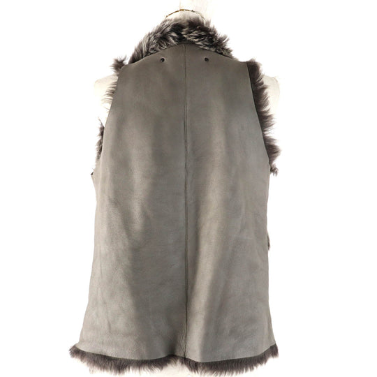 KARL DONOGHUE genuine fur coat Main: Sheep leather gray Women XS Used Authentic