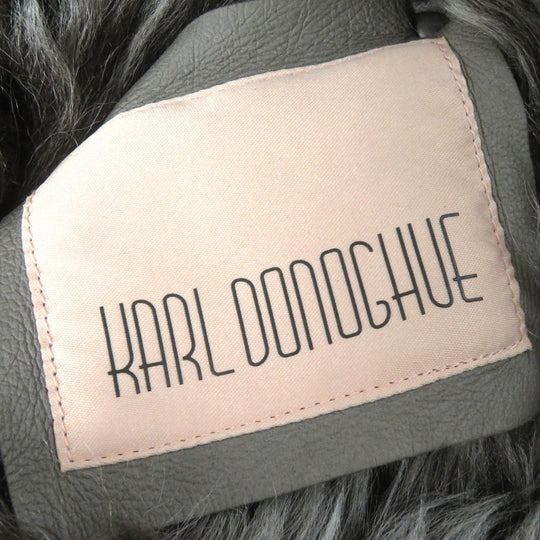 KARL DONOGHUE genuine fur coat Main: Sheep leather gray Women XS Used Authentic