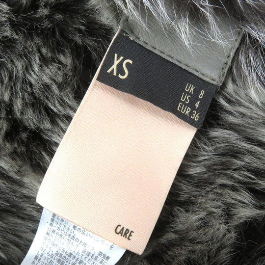 KARL DONOGHUE genuine fur coat Main: Sheep leather gray Women XS Used Authentic
