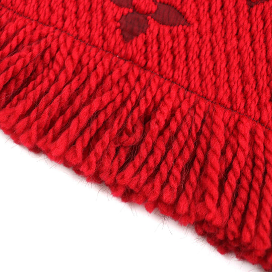 LOUIS VUITTON Scarf 413287 Main: 94% wool, Main: 6% silk Ruby Escalp Logo Mania Women Used Authentic