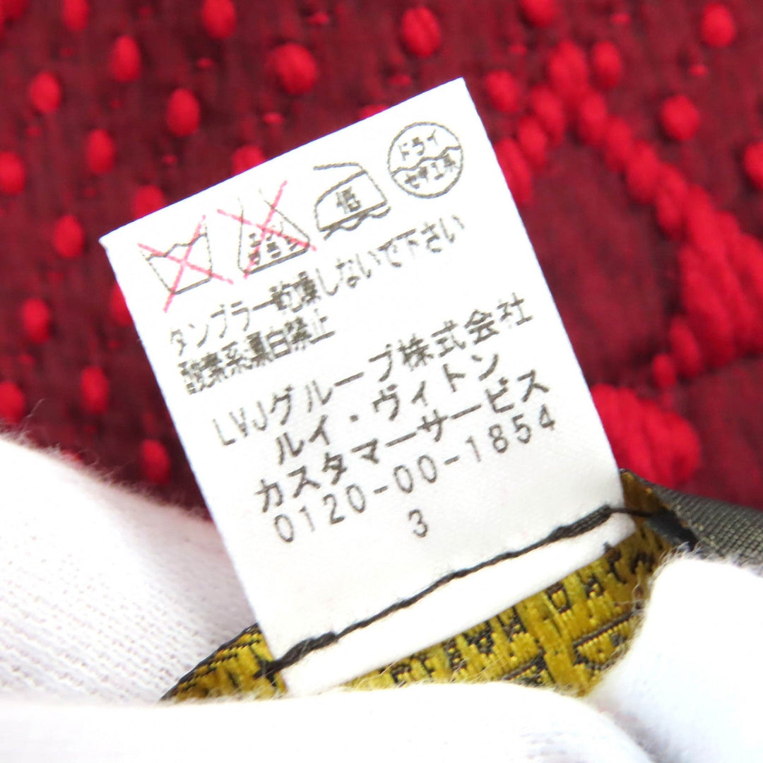 LOUIS VUITTON Scarf 413287 Main: 94% wool, Main: 6% silk Ruby Escalp Logo Mania Women Used Authentic