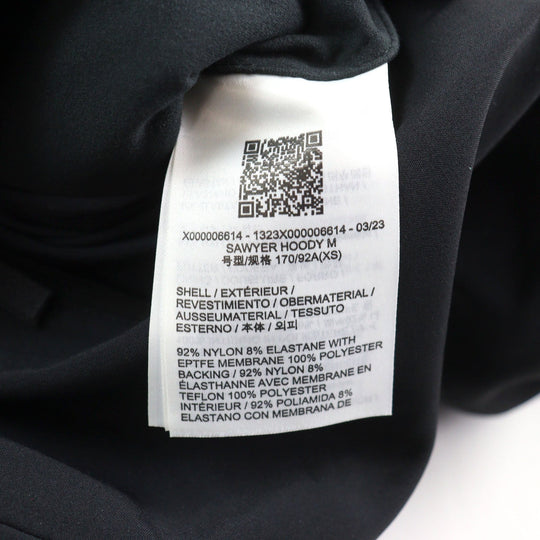 ARC'TERYX Nylon jacket X000006614 nylon black SAWYER HOODY mens XS Used Authentic