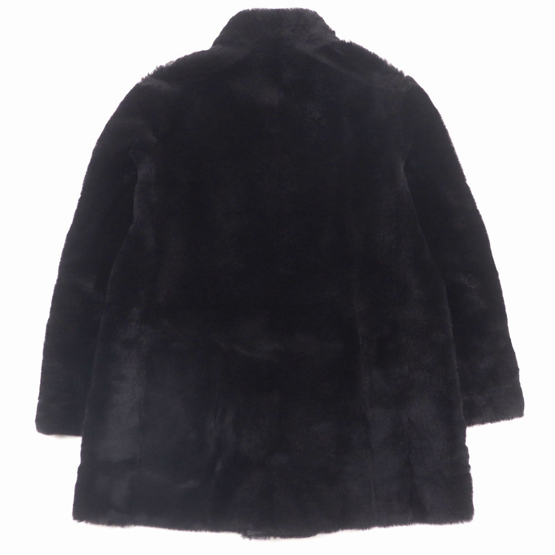 GIORGIO ARMANI Mouton coat 4SB03P 4SP19 Main: 100% mouton Dark brown REVERSIBLE ,  DOUBLE-BREASTED SHEEPSKIN PEA COAT mens 56 Used Authentic