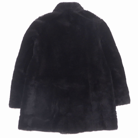 GIORGIO ARMANI Mouton coat 4SB03P 4SP19 Main: 100% mouton Dark brown REVERSIBLE ,  DOUBLE-BREASTED SHEEPSKIN PEA COAT mens 56 Used Authentic