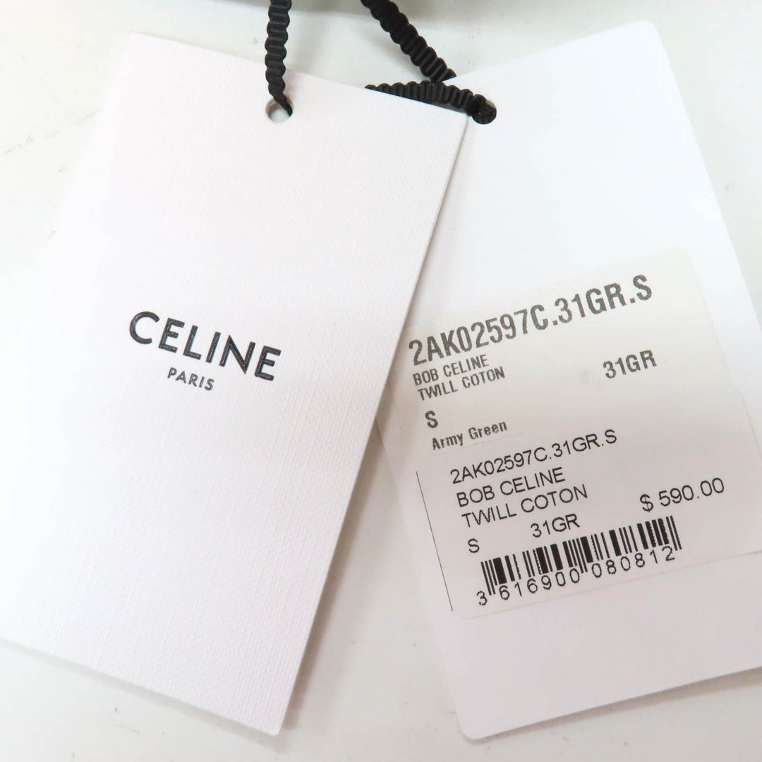 CELINE hat 2AK02597C Main: 100% cotton, Lining: 100% polyester, Filling: 100% polyester khaki Women 57 Used Authentic