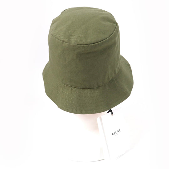 CELINE hat 2AK02597C Main: 100% cotton, Lining: 100% polyester, Filling: 100% polyester khaki Women 57 Used Authentic