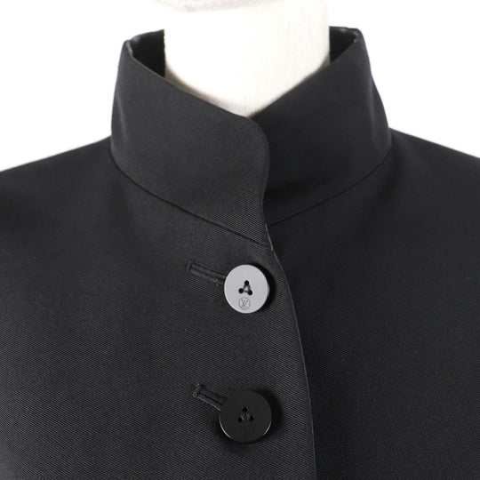 LOUIS VUITTON Jacket Main: 68% cotton, Main: 32% silk, Lining: 100% silk, Part: 100% nylon black Women 36 Used Authentic