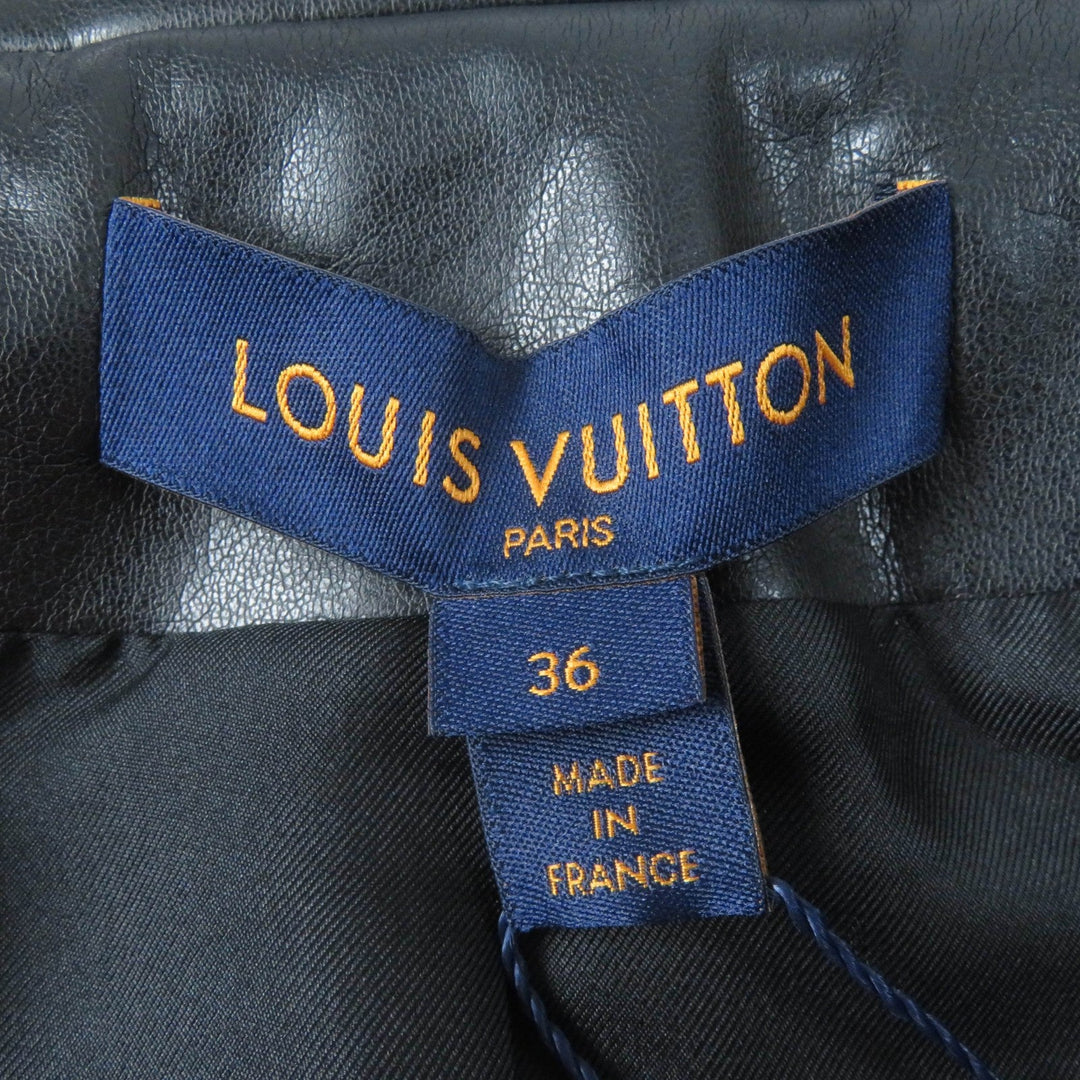 LOUIS VUITTON Jacket Main: 68% cotton, Main: 32% silk, Lining: 100% silk, Part: 100% nylon black Women 36 Used Authentic