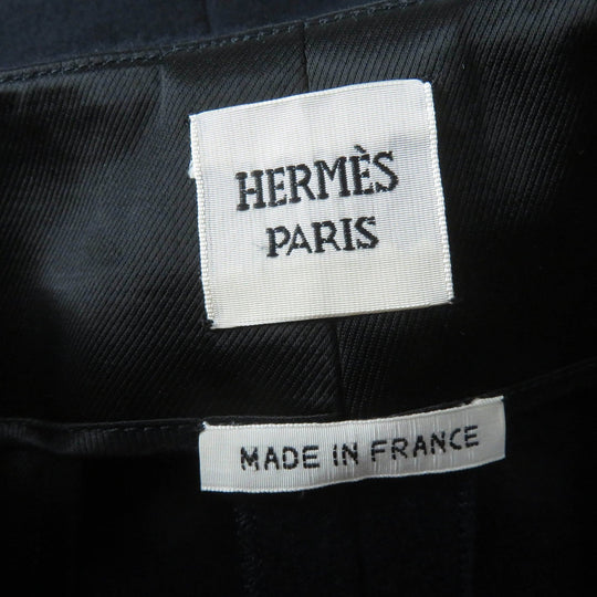 HERMES Pants Main: 100% cashmere, Part: 100% wool Dark navy Women 34 Used Authentic
