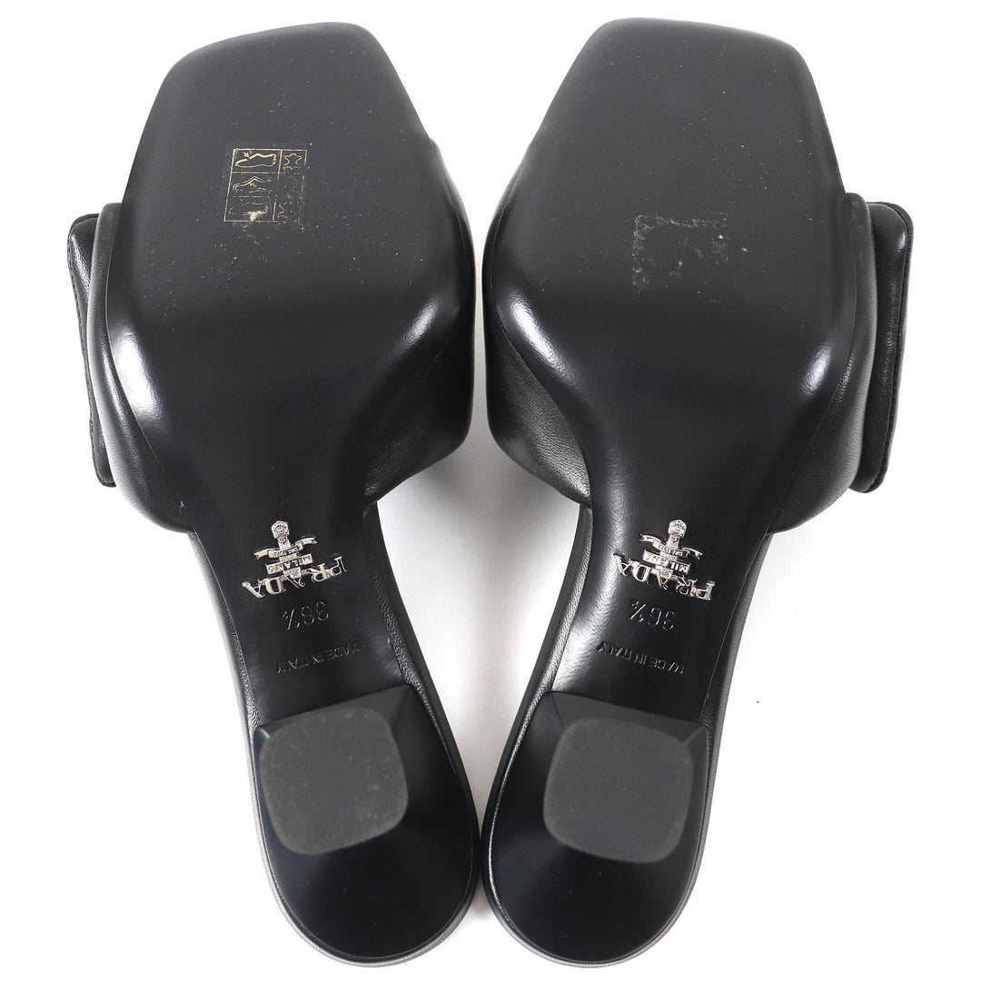 PRADA Sandals 1XX654 Main: Leather black Women 36 1/2 Used Authentic