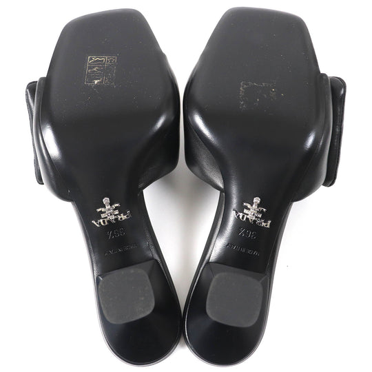 PRADA Sandals 1XX654 Main: Leather black Women 36 1/2 Used Authentic