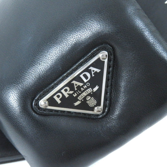 PRADA Sandals 1XX654 Main: Leather black Women 36 1/2 Used Authentic