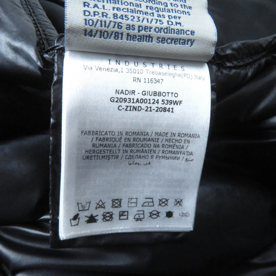 MONCLER Down jacket Outer: 100% nylon, Lining: 100% nylon, Part: 73% nylon, Part: 27% polyurethane, Part: 79% nylon black NADIR Women Zero size Used Authentic