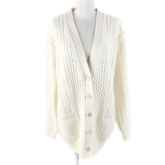 Chloe cardigan Main: 70% wool, Main: 30% cashmere, Part: 66% wool, Part: 28% cashmere, Part: 6% polyamide SNOW WHITE Women XS Used Authentic