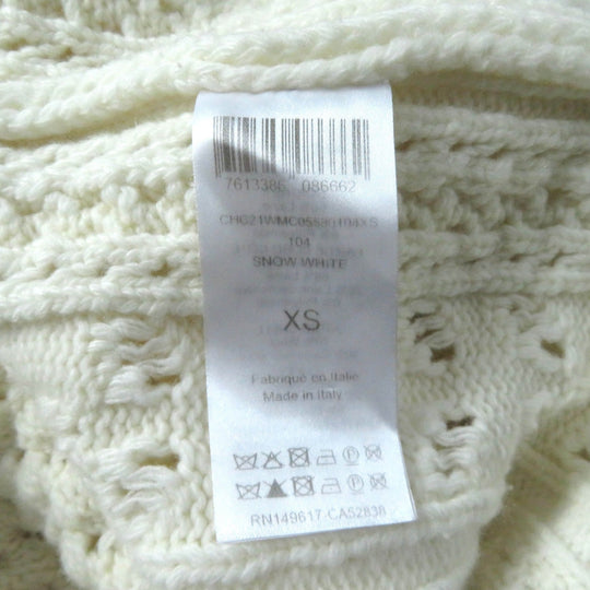 Chloe cardigan Main: 70% wool, Main: 30% cashmere, Part: 66% wool, Part: 28% cashmere, Part: 6% polyamide SNOW WHITE Women XS Used Authentic