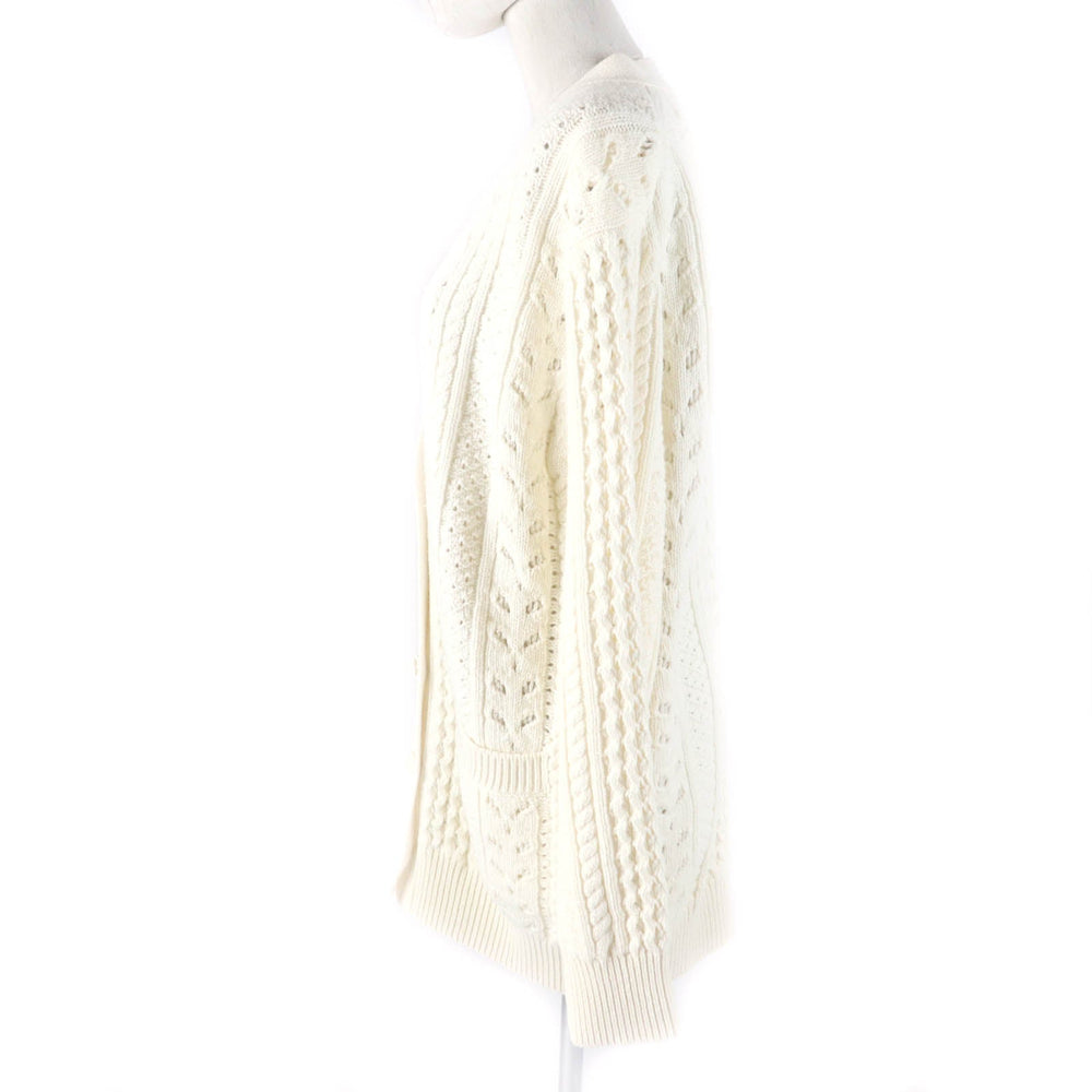 Chloe cardigan Main: 70% wool, Main: 30% cashmere, Part: 66% wool, Part: 28% cashmere, Part: 6% polyamide SNOW WHITE Women XS Used Authentic