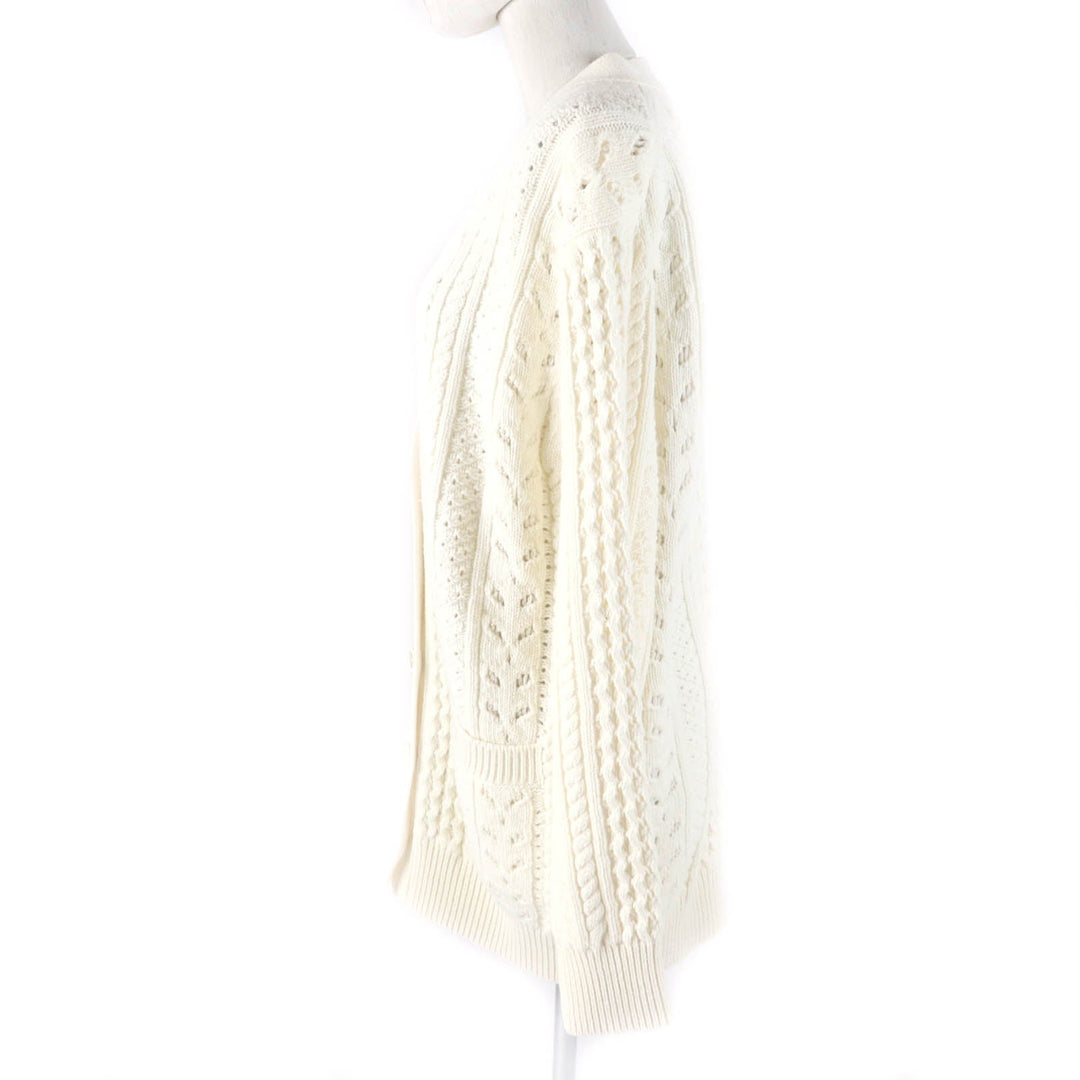 Chloe cardigan Main: 70% wool, Main: 30% cashmere, Part: 66% wool, Part: 28% cashmere, Part: 6% polyamide SNOW WHITE Women XS Used Authentic