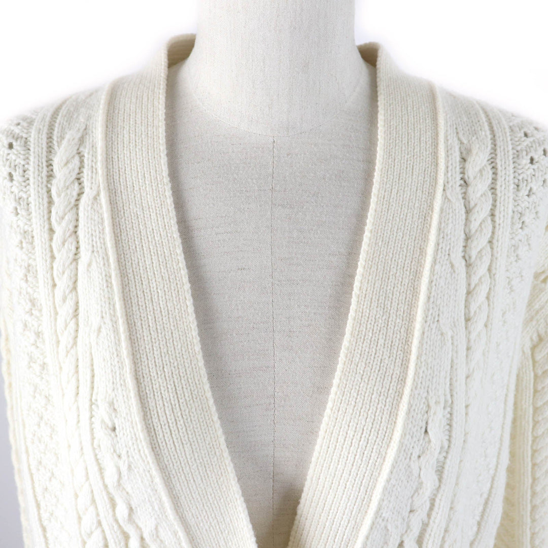 Chloe cardigan Main: 70% wool, Main: 30% cashmere, Part: 66% wool, Part: 28% cashmere, Part: 6% polyamide SNOW WHITE Women XS Used Authentic