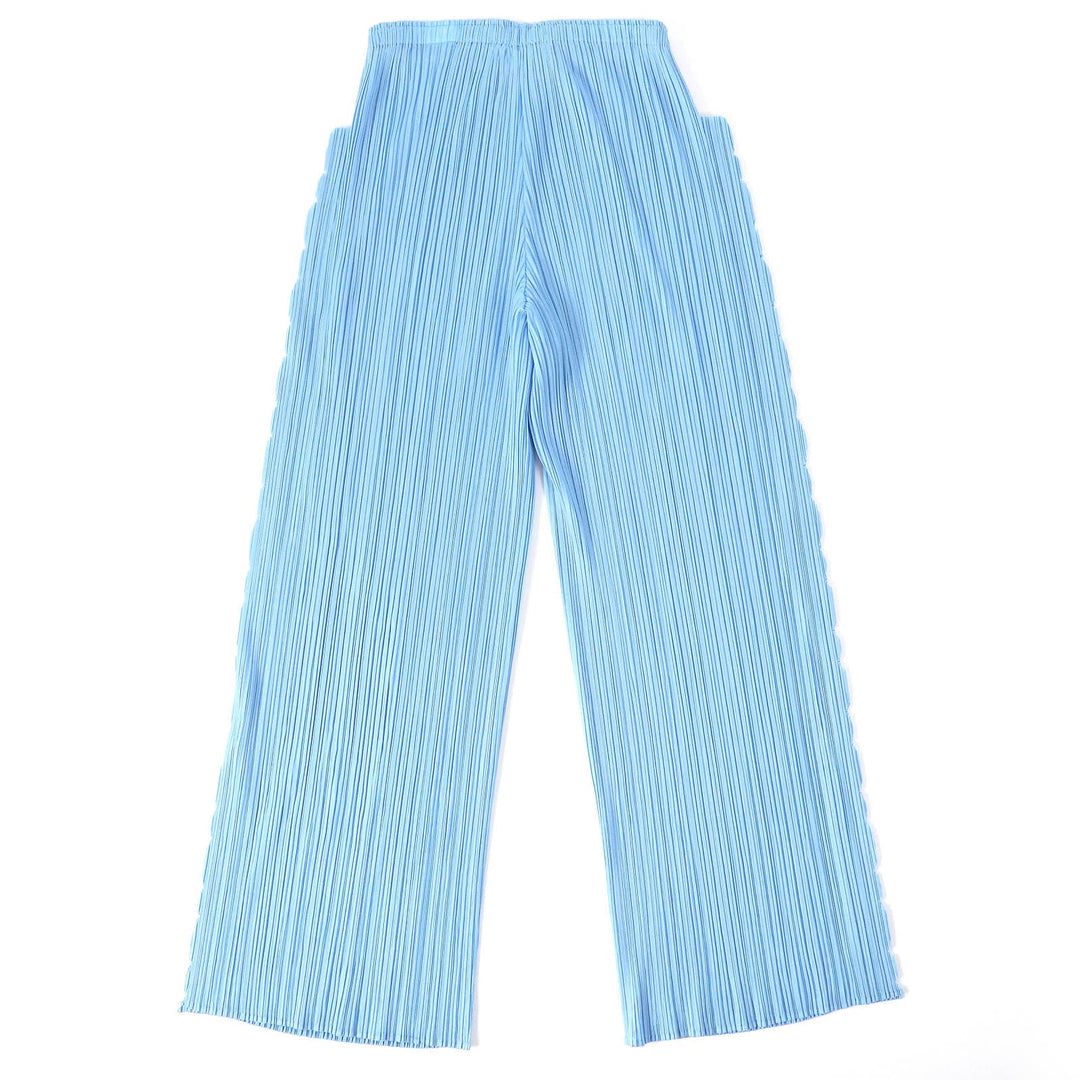 PLEATS PLEASE Pants PP51-JF694 Main: 100% polyester Light blue Women 1 Used Authentic