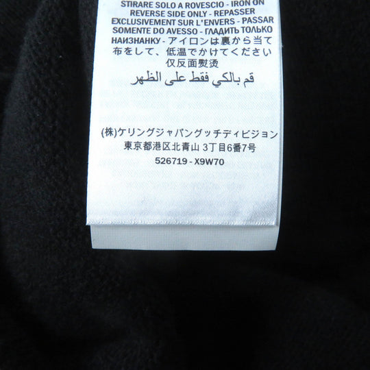 GUCCI cardigan 526719 Main: 70% wool, Main: 30% cashmere, Part: 100% cotton, Part: 100% wool, Part: 100% cashmere black Women L Used Authentic