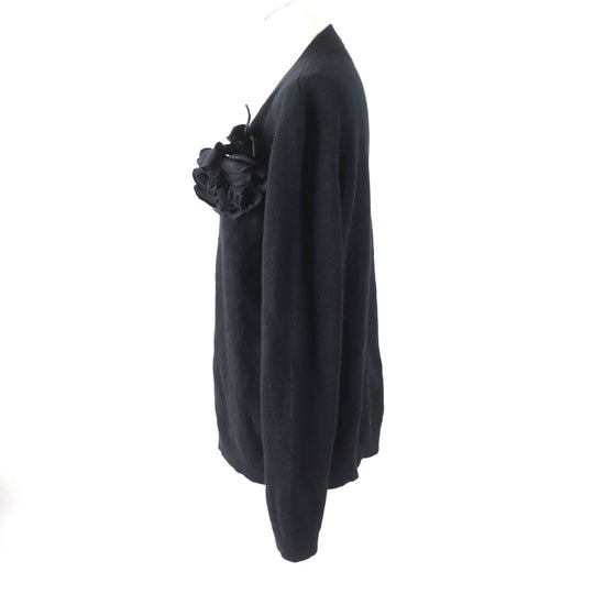 GUCCI cardigan 526719 Main: 70% wool, Main: 30% cashmere, Part: 100% cotton, Part: 100% wool, Part: 100% cashmere black Women L Used Authentic
