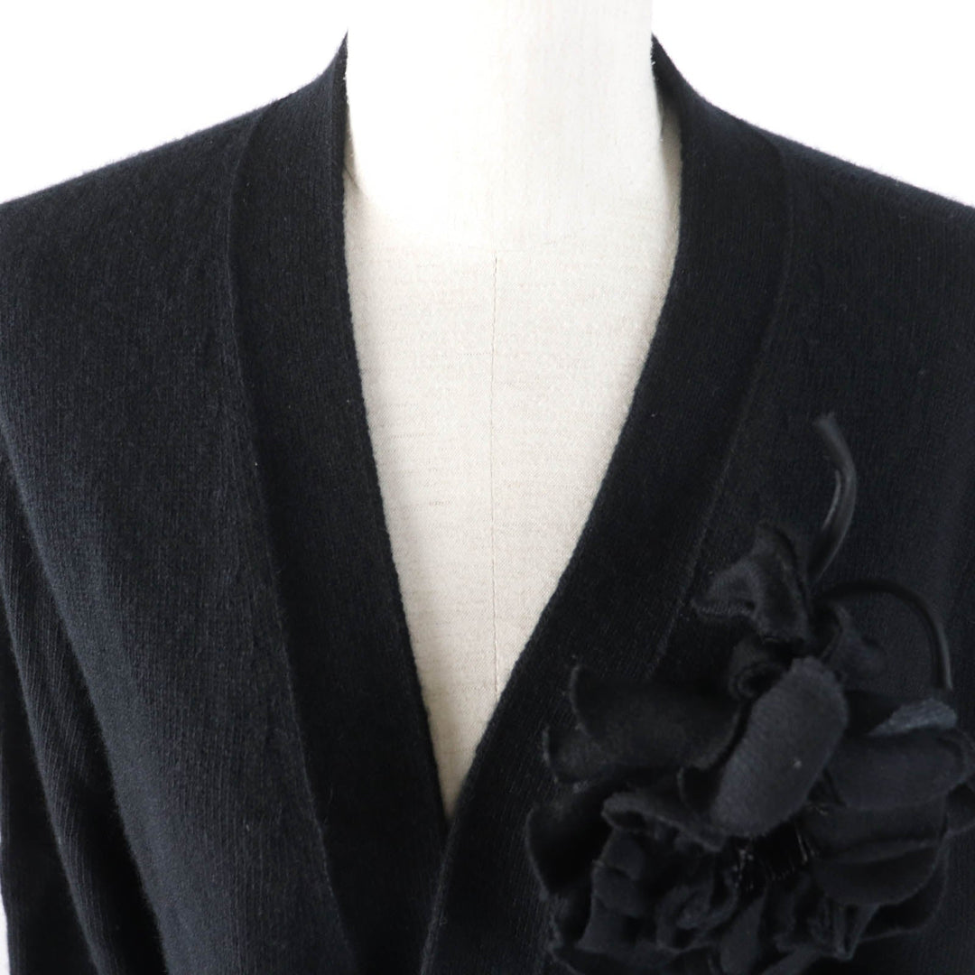 GUCCI cardigan 526719 Main: 70% wool, Main: 30% cashmere, Part: 100% cotton, Part: 100% wool, Part: 100% cashmere black Women L Used Authentic