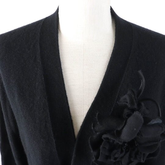 GUCCI cardigan 526719 Main: 70% wool, Main: 30% cashmere, Part: 100% cotton, Part: 100% wool, Part: 100% cashmere black Women L Used Authentic
