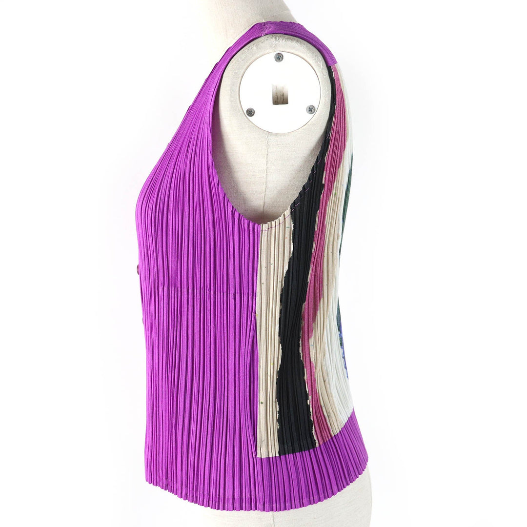 PLEATS PLEASE Vest PP31-JE742 polyester Purple multicolor 3