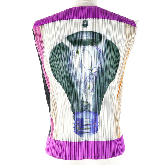 PLEATS PLEASE Vest PP31-JE742 polyester Purple multicolor 3