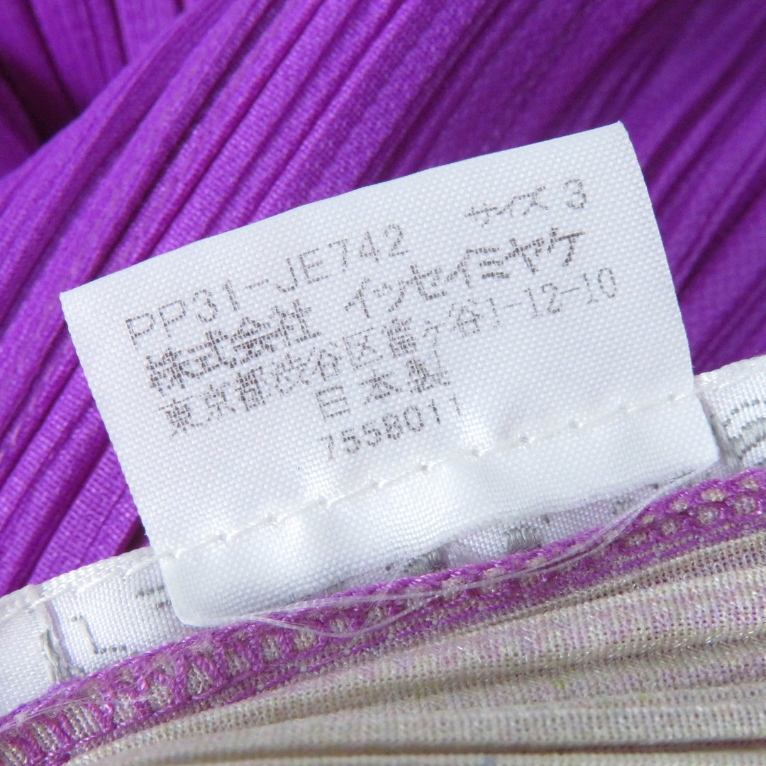 PLEATS PLEASE Vest PP31-JE742 polyester Purple multicolor 3