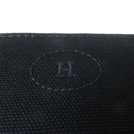 HERMES Cosmetics Pouch Main: Canvas Part: Leather black Boride pouch mini mini Women Used Authentic